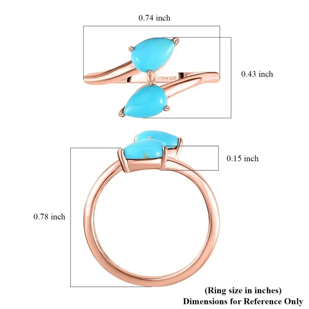 Sleeping Beauty Turquoise Bypass Ring - Picture 10 of 13